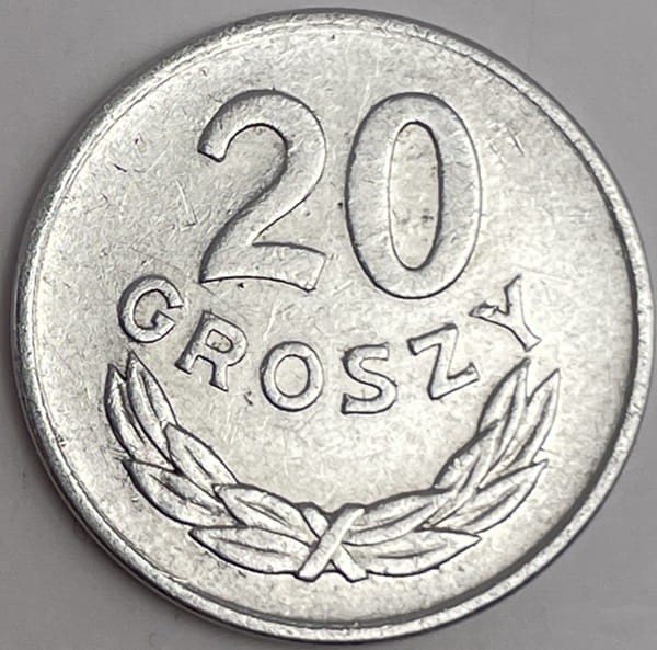 Moneta 20 groszy 1949 r. stan 3 rewers