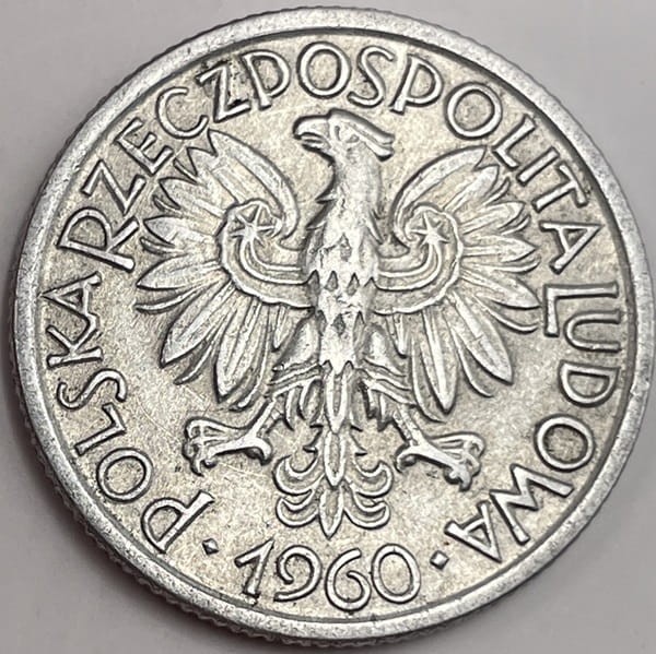 Moneta 2 złote Jagody 1960 r. stan 3 awers
