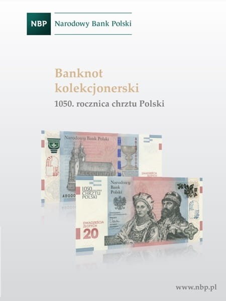 Folder emisyjny 2015 20 zł 1050 rocznica Chrztu Polski