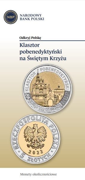 Folder emisyjny 5 zł klasztor na Świętym Krzyżu 2022 r.