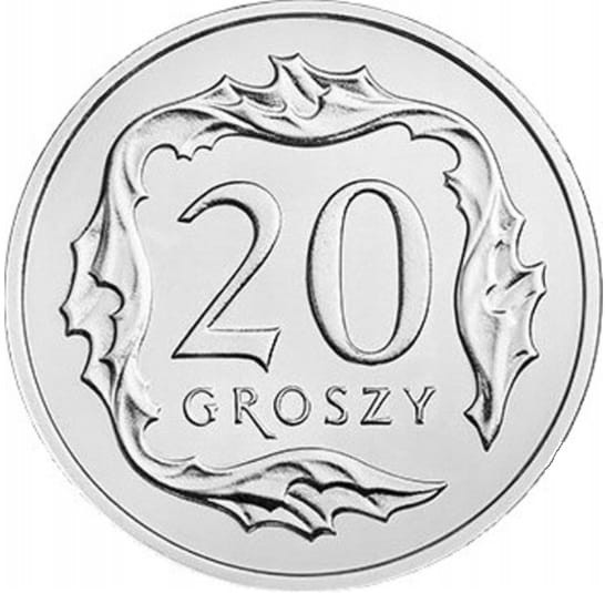 Moneta 20 groszy 2022 r. mennicza