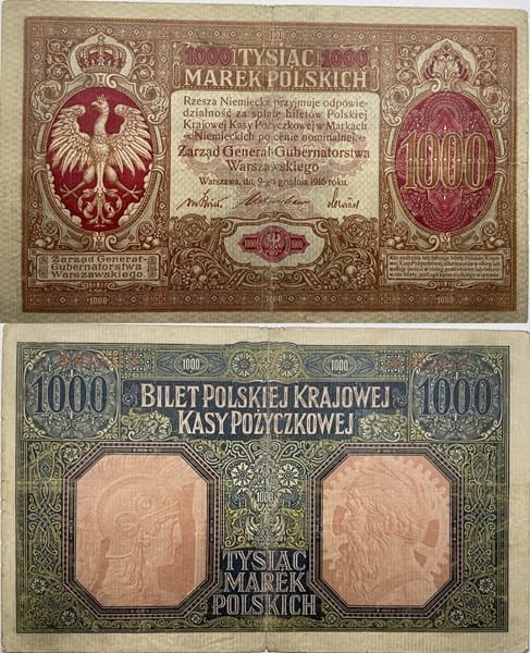 1000 marek polskich 1916 r