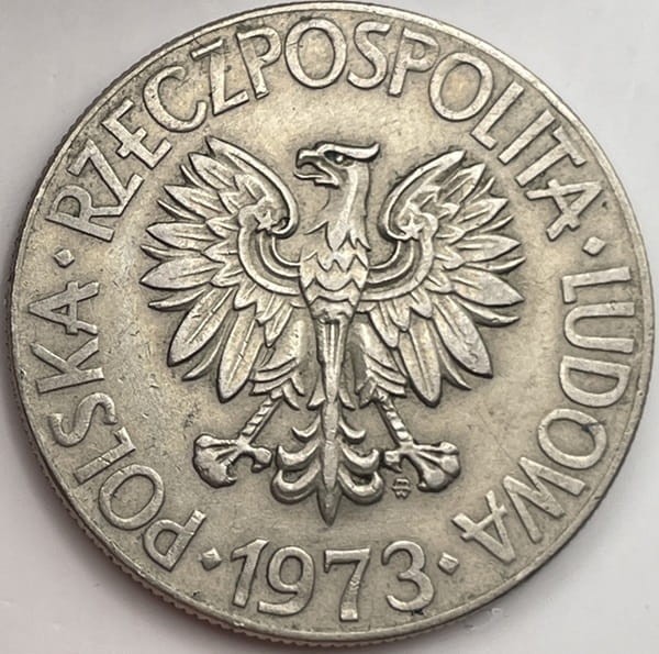 Moneta 10 zł Tadeusz Kościuszko 1973 r. stan 3 awers