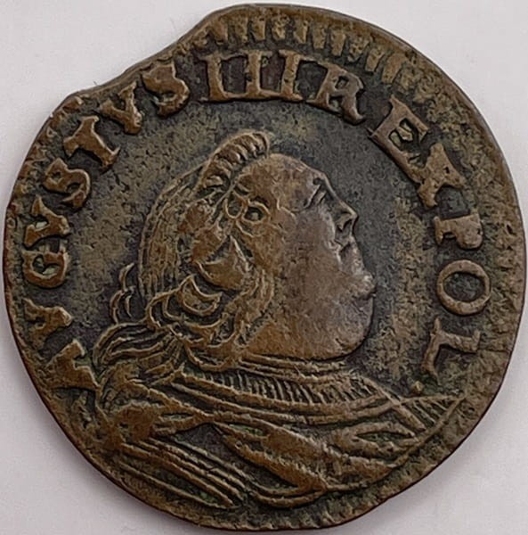 August III Sas Grosz 1755 H rewers