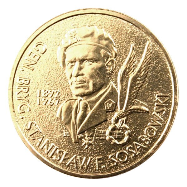 Moneta okolicznościowa 2 zł Stanisław Sosabowski 2004 rewers