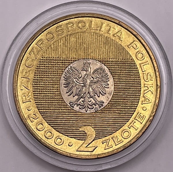 Moneta okolicznościowa 2 zł Rok 2000 2000 awers