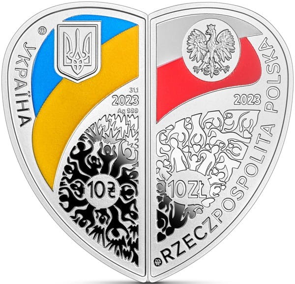 10 zł Przyjaźń i braterstwo 2023 awers