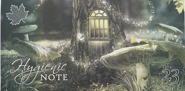 Sowa PWPW 2023 banknot testowy rewers