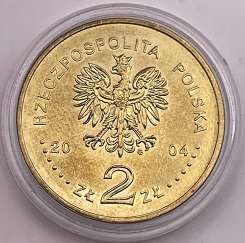 Moneta okolicznościowa 2 zł Dzieje złotego 2004 awers