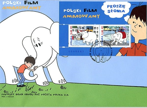 Koperta FDC Proszę Słonia Polski Film Animowany 2018 r.
