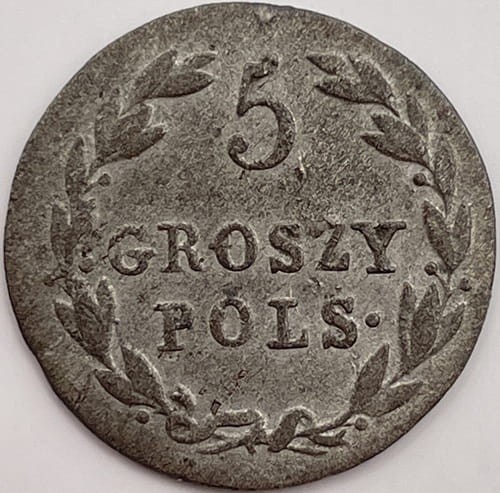 5 groszy 1819-1823 IB Królestwo Polskie rewers