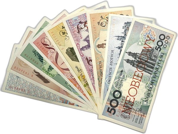 Zestaw banknotów Miasta polskie Nieobiegowy awers