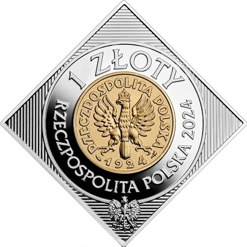 1zł 100 rocznica wprowadzenia złotego do obiegu awers