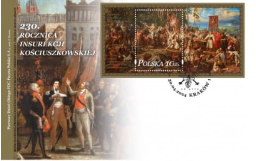 Koperta FDC 230 rocznica Insurekcji Kościuszkowskiej 2024