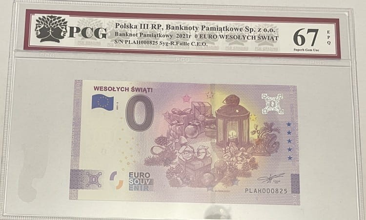 0 euro Wesołych Świąt 2021 PCG 67 EPQ