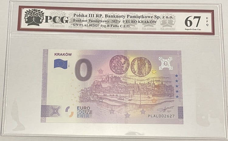 0 euro Kraków 2021 r. PCG 67 EPQ