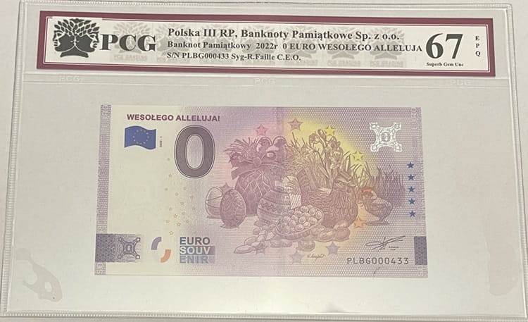 0 euro Wesołego Alleluja 2020 r. PCG 67 EPQ