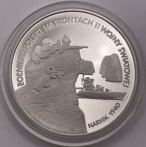 100 000 zł Żołnierz polski na frontach II WŚ Narvik 1991 rewers