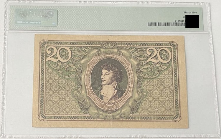 Banknot 20 marek 1919 r. PMG 35 awers