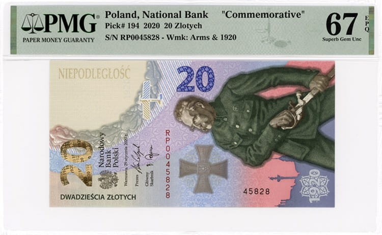 20 złotych Bitwa Warszawska 2020 awers