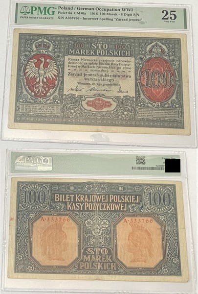 100 marek polskich 1916 PMG 25