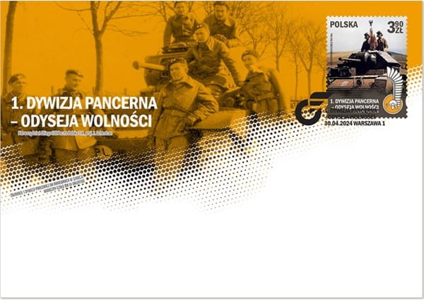 Koperta FDC 1 Dywizja Pancerna Odyseja Wolności 2024