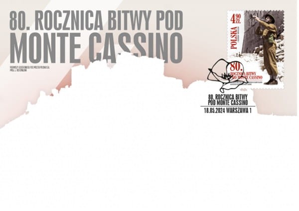 Koperta FDC 80 rocznica bitwy pod Monte Cassino 2024