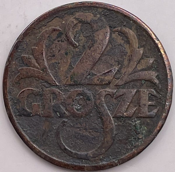 2 grosze 1931 r. awers