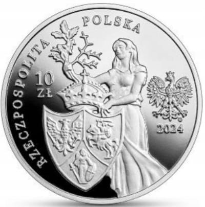 Moneta kolekcjonerska 10 zł 160 rocznica śmierci Romualda Traugutta 2024 awers