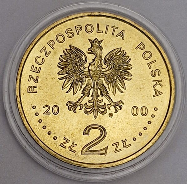 Moneta okolicznościowa 2 zł 1000-lecie Wrocławia 2000 awers