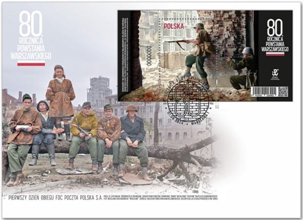 FDC 80 rocznica Powstania Warszawskiego 2024
