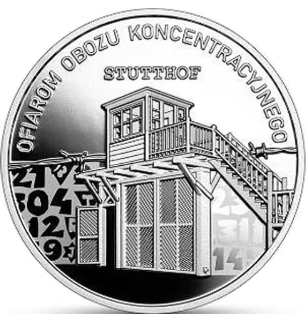 Moneta 10 zł Ofiarom obozu koncentracyjnego Stutthof 2024 rewers