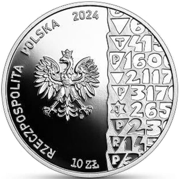 Moneta 10 zł Ofiarom obozu koncentracyjnego Stutthof 2024 awers