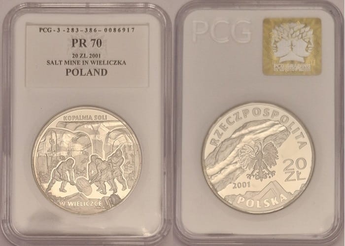 20 zł Kopalnia Soli w Wieliczce 2001 grading