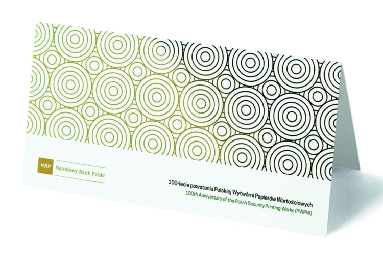Banknot 19 zł 100-lecie Powstania Polskiej Wytwórni Papierów Wartościowych PWPW box