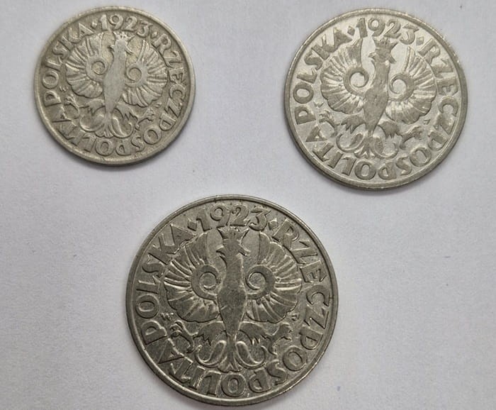 Zestaw 10, 20, 50 gr 1923 r.  awers1