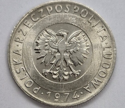 20 zł Wieżowiec i kłosy 1974 b.z. awers