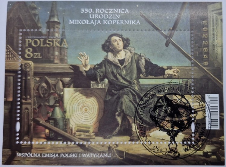 550 rocz urodzin Mikołaja Kopernika 2023 stempel okolicznościowy