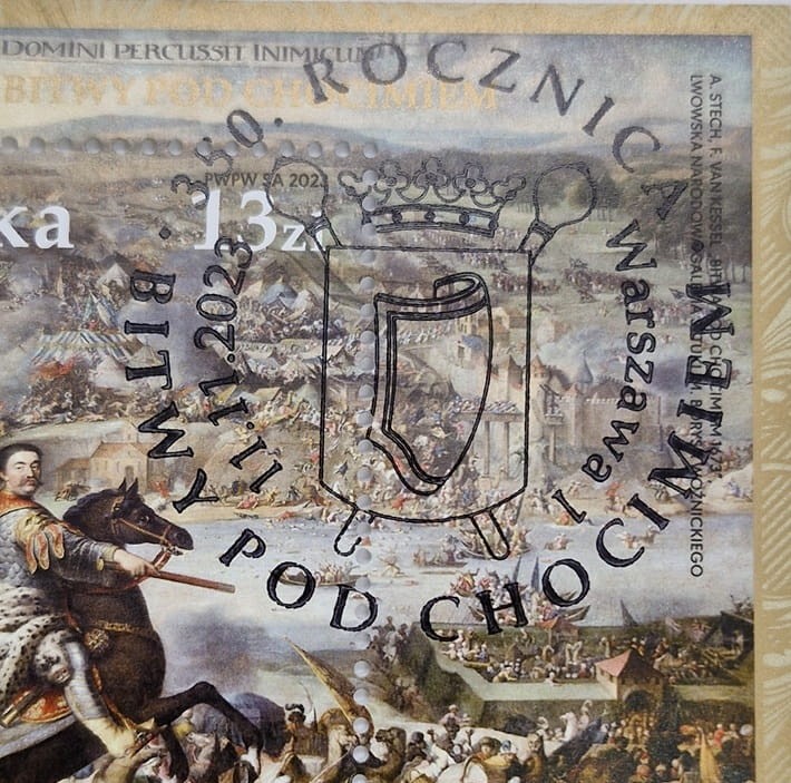 350. rocz. bitwy pod Chocimiem 2023 263 stempel