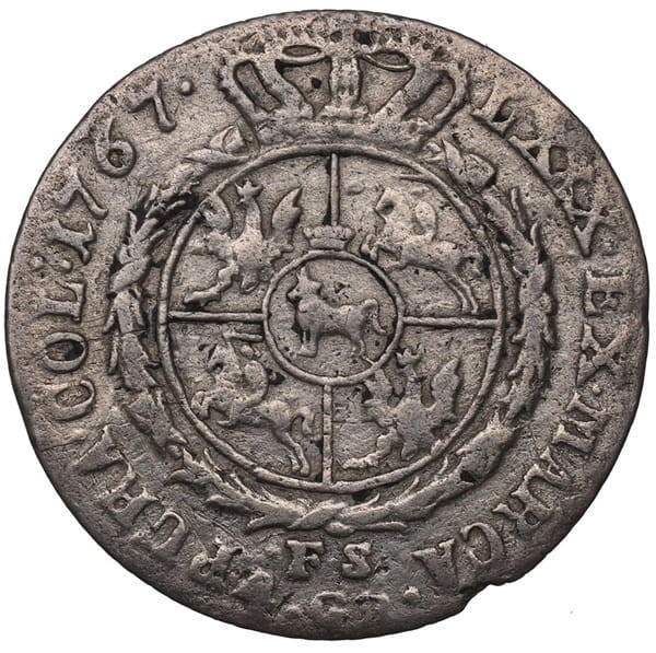 Moneta 1 złoty 1767 FS SA Poniatowski awers