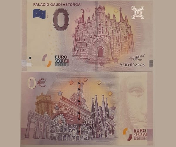 0 euro Palacio Gaudi Astorga Hiszpania 2018 r.