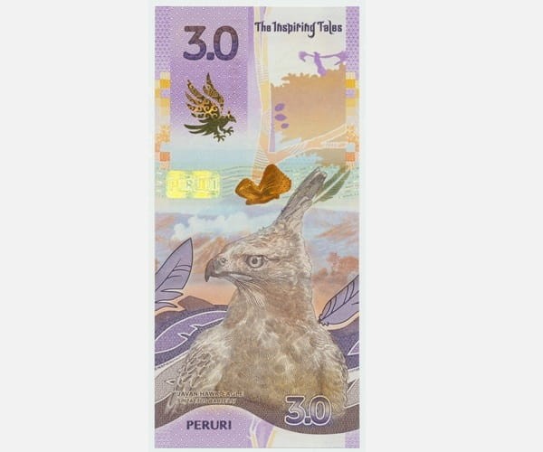 Peruri PWPW 2021 r banknot testowy awers