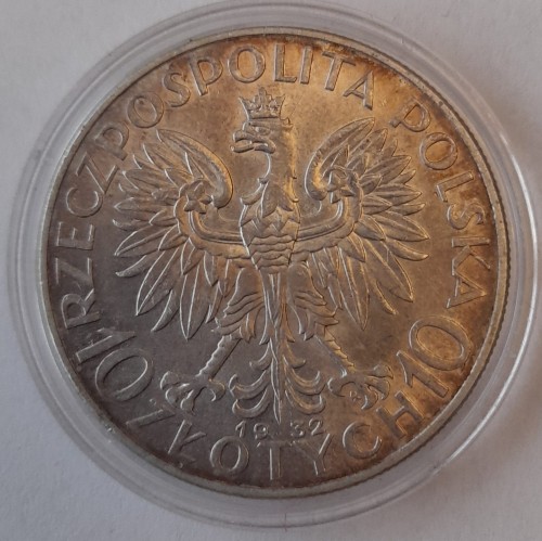 Moneta 10 złotych 1932 Głowa Kobiety awers
