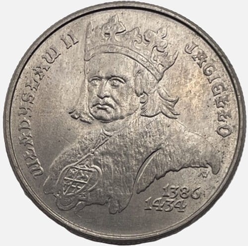 Moneta 500 zł Władysław Jagiełło 1989r rewers