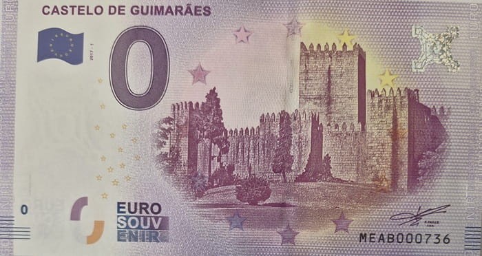 0 euro Portugalia Castelo de Guimares 2017 rewers
