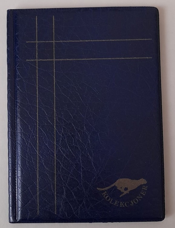 Klaser na monety 96 Okienko 33 x 33 mm Niebieski faktura