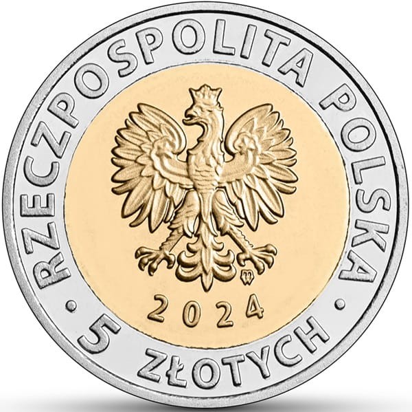 5 zł Opactwo Benedyktynów w Tyńcu 2024 awers