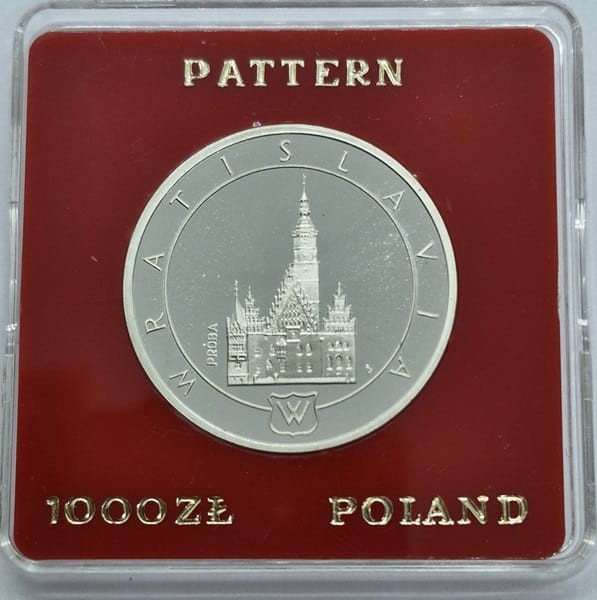 Moneta 1000 zł Wratislavia 1987 rewers