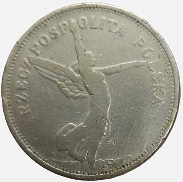 Moneta 5 złotych Nike 1928 rewers