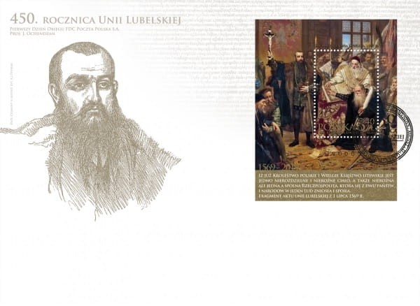 Koperta FDC 450 rocznica Unii Lubelskiej 2019